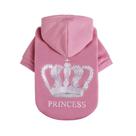 Moletom com capuz para cães e gatos EXPAWLORER Princess Pink