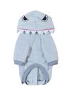 Moletom com capuz para cães QWINEE Shark Warm Coat cinza médio
