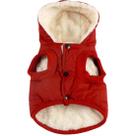 Moletom com capuz para cães Vecomfy, forro de lã extra quente, vermelho de inverno XS
