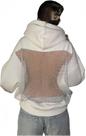 Moletom com capuz Pinclodly Crystal Mesh Back de tamanho grande para mulheres