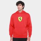 Moletom Com Capuz Puma Ferrari Race Big Shield Masculino Moletom Com Capuz Puma Ferrari Race Big Shield Masculino