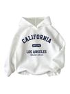 Moletom com capuz RoseSeek Girl's Preppy Letter Graphic 13Y branco