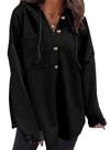 Moletom com capuz SHEWIN Oversized para mulheres preto L