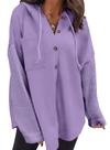 Moletom com capuz SHEWIN Oversized para mulheres roxo tamanho L