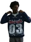 Moletom com capuz SOLY HUX Y2k Number Zip Up para homens