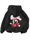 Moletom com capuz WDIRARA Girl's Cherry Graphic 10Y preto Moletom com capuz WDIRARA Girl's Cherry Graphic 10Y preto