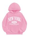 Moletom com capuz WDIRARA Girl's New York Pink 13Y