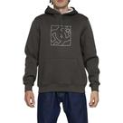 Moletom DC Shoes Canguru FB Outline 305G WT24 Cinza Escuro