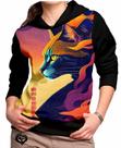 Moletom de Gato feminino Animal Cat Felino blusa casaco IA