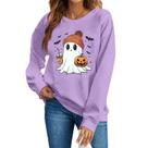 Moletom de Halloween ASTANFY Ghost Pumpkin Coffee feminino