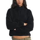 Moletom de lã Keeliya Cropped Half Zip Sherpa preto para mulheres