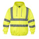 Moletom de segurança wefeyuv ANSI Classe 3 de alta visibilidade amarelo M