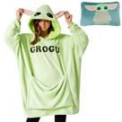 Moletom Disney Stitch Blanket Moletom grande de lã para adultos 2 em 1 Baby Yoda Minnie Mouse Presentes Stitch (verde Baby Yoda)