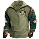 Moletom DMOYALA Tribal Aztec Cowboy para homens outono/inverno