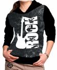 Moletom do Rock N Roll feminino Guitarra blusa casaco Moletom do Rock N Roll feminino Guitarra blusa casaco