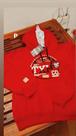 Moletom em algodao texas head na cor vermelho tam p