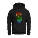 Moletom Estampado Blusa De Frio Canguru Confortável Dragon Neon