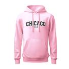 Moletom estampado chicago u.s.a unisex algodão flanelado lançamento