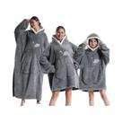 Moletom Extra Longo De Inverno Para Homens E Mulheres, Quente, De Fleece, Oversize, Com Mangas