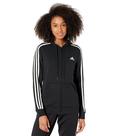 Moletom feminino Adidas Essentials com zíper completo preto/branco Moletom feminino Adidas Essentials com zíper completo preto/branco