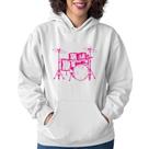 Moletom Feminino Bateria Música (rosa) - Foca na Moda Moletom Feminino Bateria Música (rosa) - Foca na Moda