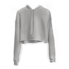 Moletom Feminino Blusa Cropped Liso Com Capuz