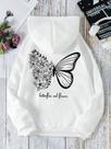 Moletom Feminino Borboleta Blusa de Frio Estampado Costas com Bolso Canguru Cordão Capuz Moletom Feminino Borboleta Blusa de Frio Estampado Costas com Bolso Canguru Cordão Capuz