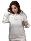 Moletom Feminino c/ Capuz Branco Off Estampado Laranja Valansuelo Moletom Feminino c/ Capuz Branco Off Estampado Laranja Valansuelo