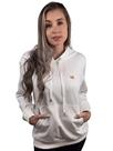 Moletom Feminino c Capuz Branco OFF Mini Logo Laranja Valansuelo Moletom Feminino c Capuz Branco OFF Mini Logo Laranja Valansuelo