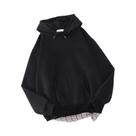 Moletom Feminino Casual De Outono Com Capuz, Liso, Elástico, Solto, Quente E Moderno Para O Dia a