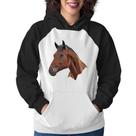 Moletom Feminino Cavalo Arte Mosaico - Foca na Moda Moletom Feminino Cavalo Arte Mosaico - Foca na Moda