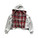 Moletom Feminino Com Estampa Xadrez, Casual De Inverno, Quente, Com Zíper, Dupla Face, Corte Solto,