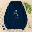 Moletom Feminino Coração Tumblr com Capuz Bolso Blusa de Frio Algodão Premium Moletom Feminino Coração Tumblr com Capuz Bolso Blusa de Frio Algodão Premium