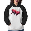 Moletom Feminino Corações Flores - Foca na Moda