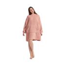 Moletom Feminino De Inverno Oversize Com Capuz Dupla Face Em Fleece E Bolsos Grandes Para Casais