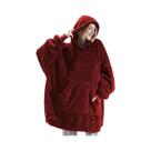 Moletom Feminino De Inverno Oversize Com Capuz Dupla Face Em Fleece E Bolsos Grandes Para Casais Moletom Feminino De Inverno Oversize Com Capuz Dupla Face Em Fleece E Bolsos Grandes Para Casais