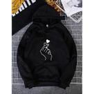 Moletom Feminino e Masculino Blusa de Frio Canguru Unissex Mão Coreana Estampado Com bolso e capuz