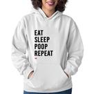 Moletom Feminino Eat, Sleep, Poop, Repeat - Foca na Moda Moletom Feminino Eat, Sleep, Poop, Repeat - Foca na Moda
