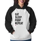 Moletom Feminino Eat, Sleep, Poop, Repeat - Foca na Moda