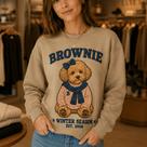 Moletom Feminino Estampa Efeito Bordado BROWNIE - Philklen Moletom Feminino Estampa Efeito Bordado BROWNIE - Philklen