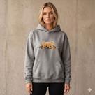Moletom Feminino Estampado Canguru Algodão Com Capuz Casual Confortável