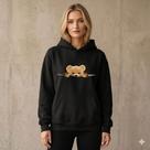 Moletom Feminino Estampado Canguru Algodão Com Capuz Casual Confortável