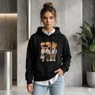 Moletom Feminino Estampado Canguru Algodão Com Capuz Casual Confortável Moletom Feminino Estampado Canguru Algodão Com Capuz Casual Confortável