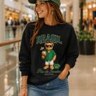 Moletom Feminino Estampado Urso Brasil -Philklen Moletom Feminino Estampado Urso Brasil -Philklen