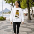 Moletom Feminino Estampado Urso Brasil -Philklen