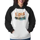 Moletom Feminino Gatinho Relaxando na Bóia - Foca na Moda