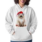 Moletom Feminino Gato Natalino - Foca na Moda Moletom Feminino Gato Natalino - Foca na Moda