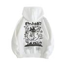 Moletom Feminino Harajuku Com Estampa De Gato Fofo, Casual E Solto, Com Bolsos Para O Outono Moletom Feminino Harajuku Com Estampa De Gato Fofo, Casual E Solto, Com Bolsos Para O Outono