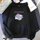 Moletom Feminino Kawaii Harajuku Com Estampa Gráfica, Streetwear Fofo, Suéter De Inverno Com Desenho