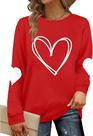 Moletom feminino KVADN Valentine Love Heart Graphic